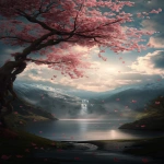 **blueprint Heavenly wonderland valley,Wide shot,Eye-level view,Cascading waterfalls, serene river, abundant pink cherry blossoms, mossy green hills, distant misty mountains, numerous pink/red butterflies + Hanging blooms, falling petals on water, sparkling light particles, ethereal mist,Butterflies fluttering, water flowing,Magical sunlit daytime,Distant misty mountains, glowing sun background,Ethereal, idyllic, dreamlike, vibrant atmosphere,Hyperrealistic photography, fantasy illustration, luminous style,Ultra-detailed, 8K quality,Bright ethereal sunlight, soft highlights lighting,Soft pinks, blues, greens, red butterflies, golden light colors --ar 9:16 --v 6.0 --s 250 --p hzbw227** - Upscaled (Creative) by <@1310799197464821800> (fast)