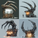 **<https://s.mj.run/RPB10xaI5sU> <https://s.mj.run/d1H4FMHfV6g> <https://s.mj.run/c3HcVbEyS6M> a battleangel in a futuristic scientific city standing at a corner in front of a monstrous oversized biomechanical claw machine with an huge clamp inside. illuminated, in the night --v 7.0 --ar 3:4 --s 750** - <@1065590027356213338> (relaxed)