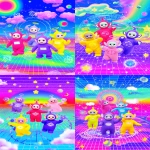 **Teletubbies. --p uktsbu8 --v 7.0 --ar 2:3 --s 50** - Variations (Strong) by <@1052958752749387917> (relaxed)