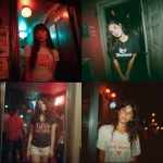 **a film photo of brunette Hispanic girl at the entrance of a club wearing a shirt that says "God Loves Weirdos" --v 7.0** - <@1058622562147504138> (fast)