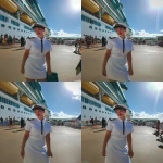 **iPhone photo of a woman in a cruise ship crew uniform, 25 years old, beautiful, full-length --ar 3:4 --s 50 --raw --v 7.0** - Zoom Out by <@1264344222698307735> (fast, stealth)