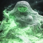 **Behold The Sacred Aventurine One, green glowing mist, spiritual --ar 9:16 --style raw --p 75s6eit** - Image #1 <@1054482006731395092>