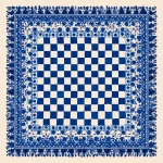 **create Printed Silk Check Foulard pattern in blue and white background --v 7.0** - Image #2 <@1013652600119373834>