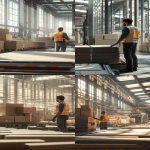 **Hyper-realistic image of a 30-year-old North African man standing in front of a large, modern industrial cardboard box manufacturing machine. He is wearing a safety vest and gloves, attentively monitoring the machine as it operates. The factory environment is spacious and clean, with scattered stacks of cardboard and moving conveyor belts. Natural daylight enters through large factory windows, creating soft, diffused lighting across the scene. High definition, high resolution, realistic industrial setting. --ar 9:16 --v 6.1** - <@1277569890588557353> (fast)