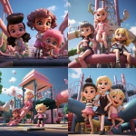 **the Powerpuff Girls cartoon looking photorealistic playing at playground --v 5.2** - <@1077667903719084102> (fast)