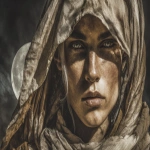 **Planet of Arrakis, Children of the Dune, Worm, Spice, bene gesseret, harkonin, Paul Atrades, Shadows in a dark room at midnight, Enki Bilal art tykho moon woman beautiful, sand dunes, saguaro cacti, beats antique, androgynes DNA strand, perfectly beautiful people, full bodies walking through a desert sand dunes following bedouins, Enki BIlal illustrated STyle Double exposure, extreme details, rich dynamic colors, spirit, invocation, 3d, two sun solar system, full moon, stars, esoteric, sheer, Peridot, emerald green. citrine, ultramarine blue, diamonds, gold, sunset, high contrast, painting classic, oil , diodes, bows, velvet vogue, iridescent, holographic, full body pose, transparent details, colorized, neon pastel color palette, photorealistic, highly detailed, transparent parts, looks like professional hdr photography in fashion magazine, editorial photography, global illumination, moody lighting, post-processing, glowing shadows, chromatic aberration, black and white balance, scattering, beautiful cinematic lighting, lumen reflections, post-production, high fashion, tone mapping, shaders, diffraction grading 3d, octane render, detailed, hyperrealistic, 8k, --chaos 92 --ar 8:5 --exp 50 --s 750 --v 7.0** - Image #3 <@843177938186797076>