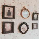 **several mahogany frames of goth aesthetic images hanging on a wallpapered wall, dark academia aesthetic, cottagecore --ar 9:16 --s 750 --p hq1xebf** - Image #2 <@1007106543935823902>