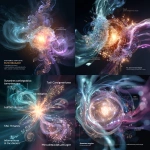 **Scene / Concept Abstract visualization of the "mechanism enhancing efficacy through combination": A "Synergistic Embrace" where the central "core of immune activation (=ICI)" emits strong light, boosted by overlapping energies from TC therapy and PARP inhibitors on either side. Avoid specific cell/tumor representations; use light, ribbons, particles, and vortex motifs to suggest immune activation (ICD/cGAS-STING activation → immune-hot state). Key Objects Center: Luminescent Core (ICI) Left: Translucent aqua light ribbon (TC therapy) Right: Violet light ribbon (PARP inhibitor) Surrounding: Microparticles, fine spiral sparks, soft volume light** - <@1143439331013431326> (fast)
-# Create, explore, and organize on [midjourney.com](<https://midjourney.com/imagine?from_discord=1>)