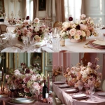 **composition florales, en forme ovale pour une table de mariage dans les tons rose, ivoir et bordeau** - <@864083879194525716> (fast)
-# Create, explore, and organize on [midjourney.com](<https://midjourney.com/imagine?from_discord=1>)
