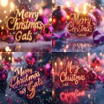 **"Merry Christmas ‘68 Gals" message in elegant gold and red calligraphy, surrounded by glowing red ornaments, violet ribbons, and pink fairy lights, soft snow falling, warm orange candlelight reflection on frosty glass background. Created Using: Canon EOS R5, festive typography, cinematic holiday lighting, bokeh background, reflective surfaces, lens flare, color harmony design, 4K render quality, hd quality, natural look --ar 4:3 --v 6.1** - <@1327691479602298971> (fast, stealth)
-# Create, explore, and organize on [midjourney.com](<https://midjourney.com/imagine?from_discord=1>)