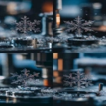 **Two scientists are arguing about snowflake macrophotography --v 7.0 --ar 4:7** - Variations (Strong) by <@1098305603568410775> (relaxed)