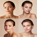 **high-resolution editorial beauty portrait, single female model with a subtle closed-lip smile, calm natural expression, minimal makeup, realistic skin texture, hair slicked back neatly, smooth polished hair, no flyaways, no loose strands, no baby hairs, editorial studio grooming, bare shoulders, appearing in her early 20s, fresh youthful facial features, clean studio background in soft neutral off-white with warm beige undertone, even diffused studio lighting, no color cast, no gradient, professional editorial skincare photography, shallow depth of field, subtle natural grain, no harsh retouching, no jewelry, no text, no logos --ar 4:5 --raw** - <@1401465269099958426> (fast)
-# Create, explore, and organize on [midjourney.com](<https://midjourney.com/imagine?from_discord=1>)