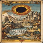 **"The Moon" card, woodcut tarot of versailles illustration of medieval castle with final black lunar eclipse with a fire halo, "The Moon" dard name, white border --sref <https://s.mj.run/fa1eH4YrEVI> --profile l2cb7pz --v 7.0 --ar 9:16** - Image #1 <@1054482006731395092>