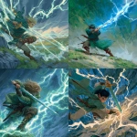**DND art style, action shot. An elvish lanskneckt swinging their green-blue great sword crackling with lightning in a wide arc.** - <@592548661985017856> (fast)
-# Create, explore, and organize on [midjourney.com](<https://midjourney.com/imagine?from_discord=1>)
