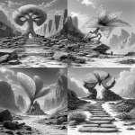**journey to farawaylands, mantis polycrystal feathers being, amidst, ceremonial megalithic maze, stunning unreasonably fine details --chaos 55 --ar 2:3 --exp 50 --profile t6z9kb1 --oref <https://s.mj.run/iPrbQMAnJ_8> --ow 650 --stylize 750 --v 7.0** - <@246480551605698561> (relaxed)