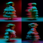 **Abstract, long-exposure portrait of a kid dressed as a head of lettuce in Belle Epoque fashion, their silhouette blurred in fluid motion beneath flickering gaslight chandeliers. Cascading layers of delicate lettuce ruffles and lace sleeves dissolve into painterly streaks, evoking a surreal fusion of haute couture and garden whimsy. The darkened room suggests a velvet-draped Parisian theatre, bathed in grainy soft focus and lit by ethereal turquoise and dusky rose highlights, casting shimmering reflections on lacquered floors and stained-glass panels. Their verdant costume flows like ink in water, caught mid-gesture in a ghostly sweep of time. A nostalgic film grain overlays the entire image, like a lost glass-plate negative, while soft light blooms around their figure, forming a gentle halo of innocence and mystery. The mood is poetic and otherworldly as if captured during a Belle Époque séance inside an art nouveau dream. High resolution, surreal motion blur, tonal color grading, and cinematic lighting. --ar 2:3 --profile sdrrzng 446aflf --ow 50 --stylize 350 --oref <https://s.mj.run/-8gDQd_tYQ4> --sref <https://s.mj.run/fc3MgUECz5k> --v 7.0** - Variations (Strong) by <@1197624915298357348> (relaxed)