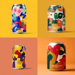 **Packaging design for "Utopian Toast", a collaboration beer between Utopian Brewing and Toast Ale. The beer is known for its rich flavour. Abstract illustration using a limited colour palette --ar 5:6 --raw --p lezvs4y --s 50 --w 5 --v 7.0** - <@1209615304372658177> (relaxed)