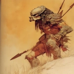 **Yautja Predator draugr soldier, illustration by Frank Frazetta --ar 3:4 --v 7.0** - Upscaled by <@1071437900610293863> (fast)
-# Create, explore, and organize on [midjourney.com](<https://midjourney.com/imagine?from_discord=1>)