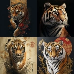 **photo realism tiger in a traditional Japanese tiger pose, vertical orientation, hyper realism --v 6.1** - <@1372898402668515349> (fast)
-# Create, explore, and organize on [midjourney.com](<https://midjourney.com/imagine?from_discord=1>)