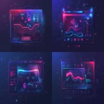 **flat 2D website interface design of a loading bar in the exact shape of a human colon, minimalist web UI aesthetic, glowing neon line art colon silhouette, segmented progress indicators inside the colon path, partially loaded with flickering pixels and digital corruption, glitch effects showing incomplete load, futuristic website dashboard, dark background, high-resolution UI design, vector-style clarity --ar 16:9 --v 6.0 --raw** - Variations (Strong) by <@1138484847065698314> (fast)