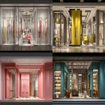 **flat elevation of modern wear for woman retail store interior --ar 4:1 --v 7.0** - <@1173644971937636354> (fast)