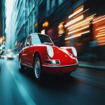 **a Porsche 911 Targa netsuke exaggerated forced perspective with motion blur --ar 295:166 --style raw --s 250 --iw 2.5 --c 25 --q 2 --p x1ml6ks 7t7o6mb** - Image #4 <@1059634795207991457>