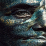 **Macro Photography, Papyrus Fiber Pattern intricately weaving into a reimagined face --c 5 --s 500 --ar 4:7 --v 7.0 --p ydmwyf3 --exp 50 --ow 250 --oref <https://s.mj.run/59mbM3S1_Mc>** - Image #2 <@293080845789691904>