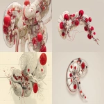**synthetic pancreas organ and cells, in the mood of Ghost in The Shell, transparents parts, digital illustration, red accents, ivory background, suitable for a magazine cover --ar 16:9** - <@153912116150140929> (fast)