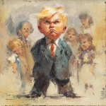 **Narcissistic baby man leader, Children's book illustrations --p 9uhxc6m --v 7.0** - Image #4 <@1135636698060038216>