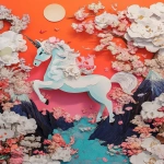 **ultraviolet unicorn ukiyo-e hypnagogic maximalism physicsbased paper collage --style raw --ar 4:5** - Image #2 <@948741381743083580>