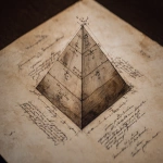 **monochronolith Pyramid, by Leonardo da Vinci, isometric cut view drawing, measurements, old paper slightly burn, lost knowledge --ar 16:9** - Image #3 <@391048027051261958>