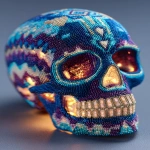 **patchwork beads telomere skull glowing LED Native American --s 250 --v 7.0 --ar 3:4** - Image #4 <@548015168957972483>