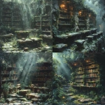 **A magical green garden filled with lush plants, glowing moss, and ancient books scattered on stone tables, mysterious light filtering through misty air, surreal atmosphere, painted in the style of an oil painting with rich textures and soft brushstrokes, fantasy realism, high detail, square format. --ar 1:1 --v 6.0 --stylize 900** - <@1368687980944031764> (fast)