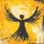 **Music graphic design block print with crayon / brushstrokes. Depicting an image of angel love, sun shining down. The overall style is very abstract and minimalist tribal with a lot of energy --v 6.1** - Upscaled (Subtle) by <@886913816171008040> (fast)
-# Create, explore, and organize on [midjourney.com](<https://midjourney.com/imagine?from_discord=1>)