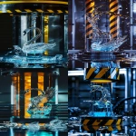 **a glowing iconic ASMR hydraulic press (cylinder) with its iconic black and yellow stripes descending on a delicate, intricate crystal glass sculpture of a swan fillid with blue liquid standing on a cylinder metall surface, clean minimalistic studio setting, bright, sterile lighting, reflections on the polished metal and crystal facets, beautiful destruction, high resolution --ar 9:16 --v 6.0** - <@672875703666081795> (relaxed)
-# Create, explore, and organize on [midjourney.com](<https://midjourney.com/imagine?from_discord=1>)