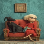 **a dog therapist given advice catastrophic cat lady laying on the couch claymation --ar 3:5 --s 250 --v 7.0** - Image #4 <@974789918188535848>