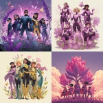 **A team of superheroes based on flowers led by Lavender --v 7.0 --raw** - <@289471203620421643> (relaxed)