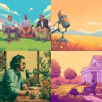 **a banner for a podcast that discusses investment advice and lawncare** - <@836396216853856286> (fast)