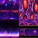 **Utopian toast, in the style of sillouhettes in space, cosmic, --niji 6 --sref 2827874868 --p obus7c1 --ar 16:9 --c 5 --s 250 --sw 80 --tile** - <@1046979480603869234> (relaxed)