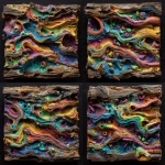 **Alien chewing gum show on the opalized wood wonderland** - Variations (Subtle) by <@405548268966117377> (fast)