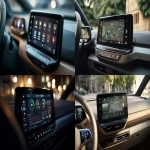 **close up photograph of a VW ID Buzz infotainment screen --v 7.0 --ar 16:9** - <@1061750239708577893> (fast)