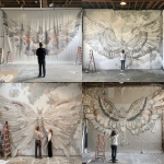 **Human sized mechanical wings in a studio wallpapered with manifold mosaic murmuration --personalize s4a1cl7 --stylize 150 --v 6.0** - <@1262167448971513869> (fast, stealth)