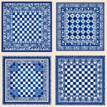 **create Printed Silk Check Foulard pattern in blue and white background --v 7.0** - Variations (Strong) by <@1013652600119373834> (fast)