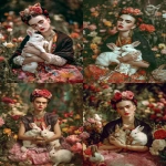 **fashion photography of frida kahlo with rabbits in the style of vogue magazine, a beautiful garden background full of flowers and animals, vogue photoshoot for vogue. --ar 46:61** - <@267082272199409666> (fast)
-# Create, explore, and organize on [midjourney.com](<https://midjourney.com/imagine?from_discord=1>)