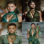 **ancient roman jewelry with small delicate carved flowers, made from polished green dolomite crystal, on the runway of a fashion show in Milan --ar 16:21 --s 750 --v 7.0** - <@1064451214823129168> (fast)
-# Create, explore, and organize on [midjourney.com](<https://midjourney.com/imagine?from_discord=1>)