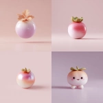 **a cute cosmonautumnal mangosteen, minimalist 3D illustration soft gradients --profile aabz69z** - <@937851746712186921> (relaxed)