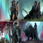 **🍂🦨🏹⚔️ 🌈✏️ barbarian --ar 7:4 --sref 80 --sv 4 --sw 100 --p zzmkt1u --s 250** - <@370960263245070346> (fast)