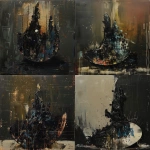 **<https://s.mj.run/KogLBhS1ed4> , vintage photo, dark painting, paint, needles, abstract, Ivan Seal --v 6.0 --no people** - <@1033029687703765092> (fast)