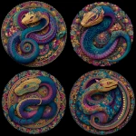 **Create spiritual picture of leaving the year of the snake equals to 2025 and entering the year of the horse equals to 2026. It should be colourful, beautiful, stunning and out of this world** - Variations (Strong) by <@1025439472017485905> (fast)