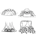 **a kids coloring page, a spider hiding behind a tissue paper, simple line art, white background, thick black lines --ar 9:11 --v 7.0 --p yzxaa8j** - <@327644492452855811> (fast)